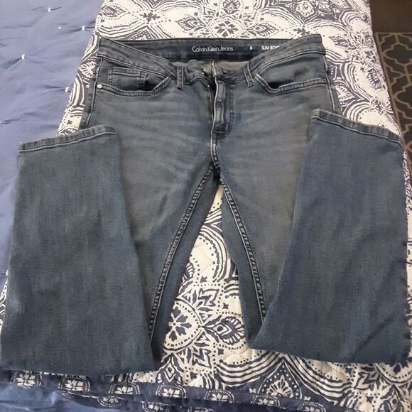 CALVIN KLEIN Jeans Boyfriend Faded Slim Cut Womens size 6‎ - Picture 5 of 6